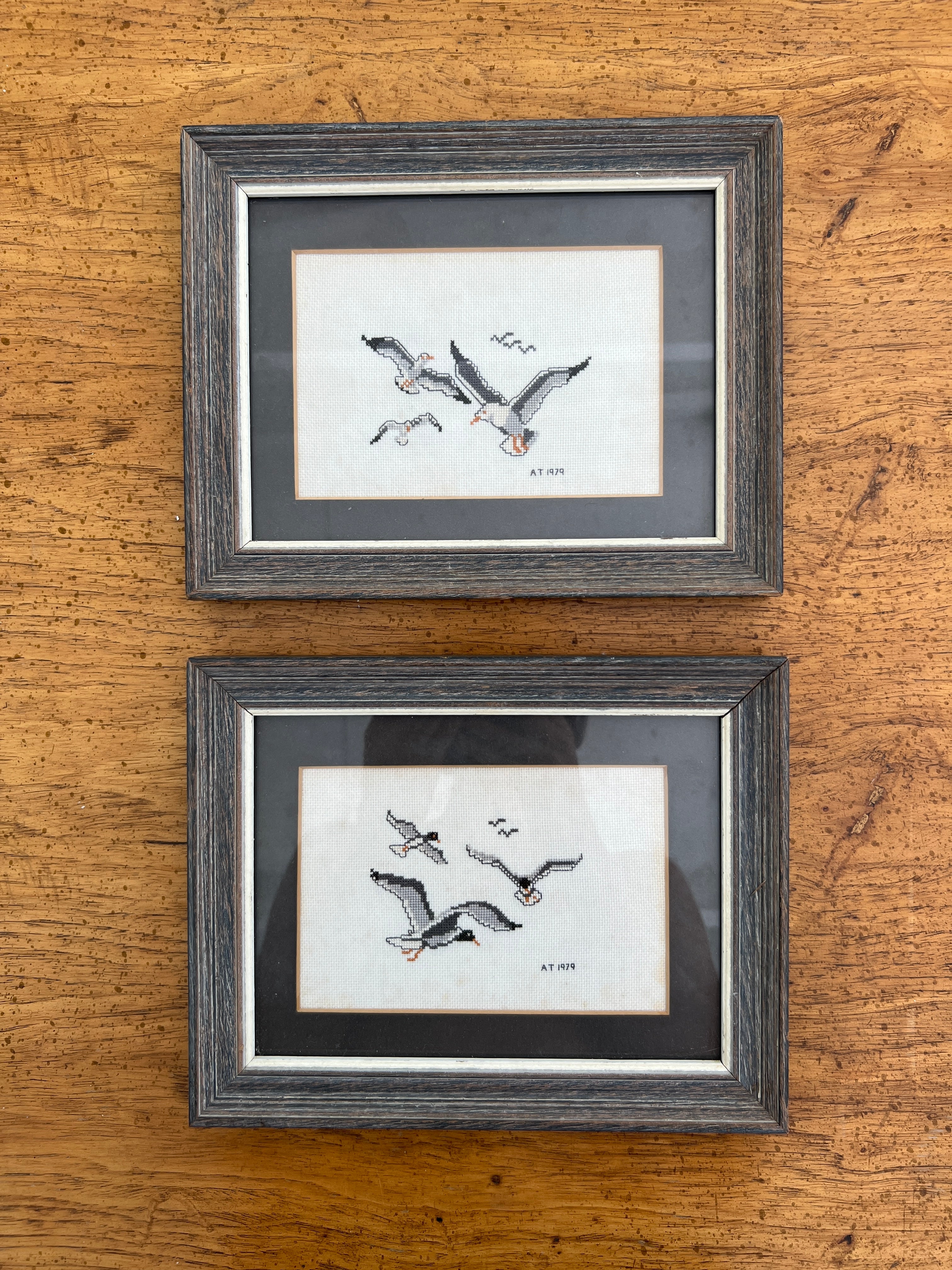 Cross stitch Sea Bird pair