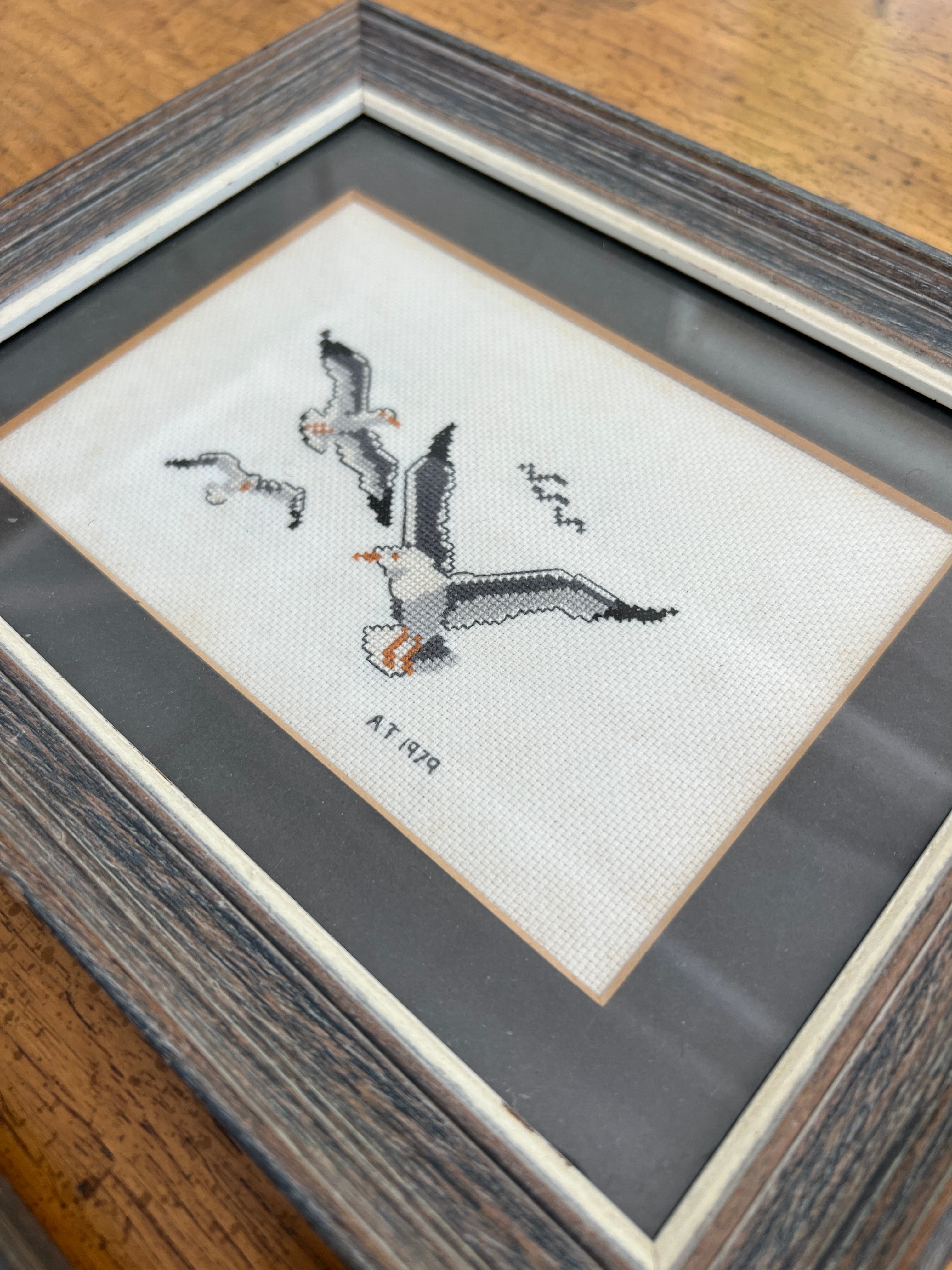 Cross stitch Sea Bird pair