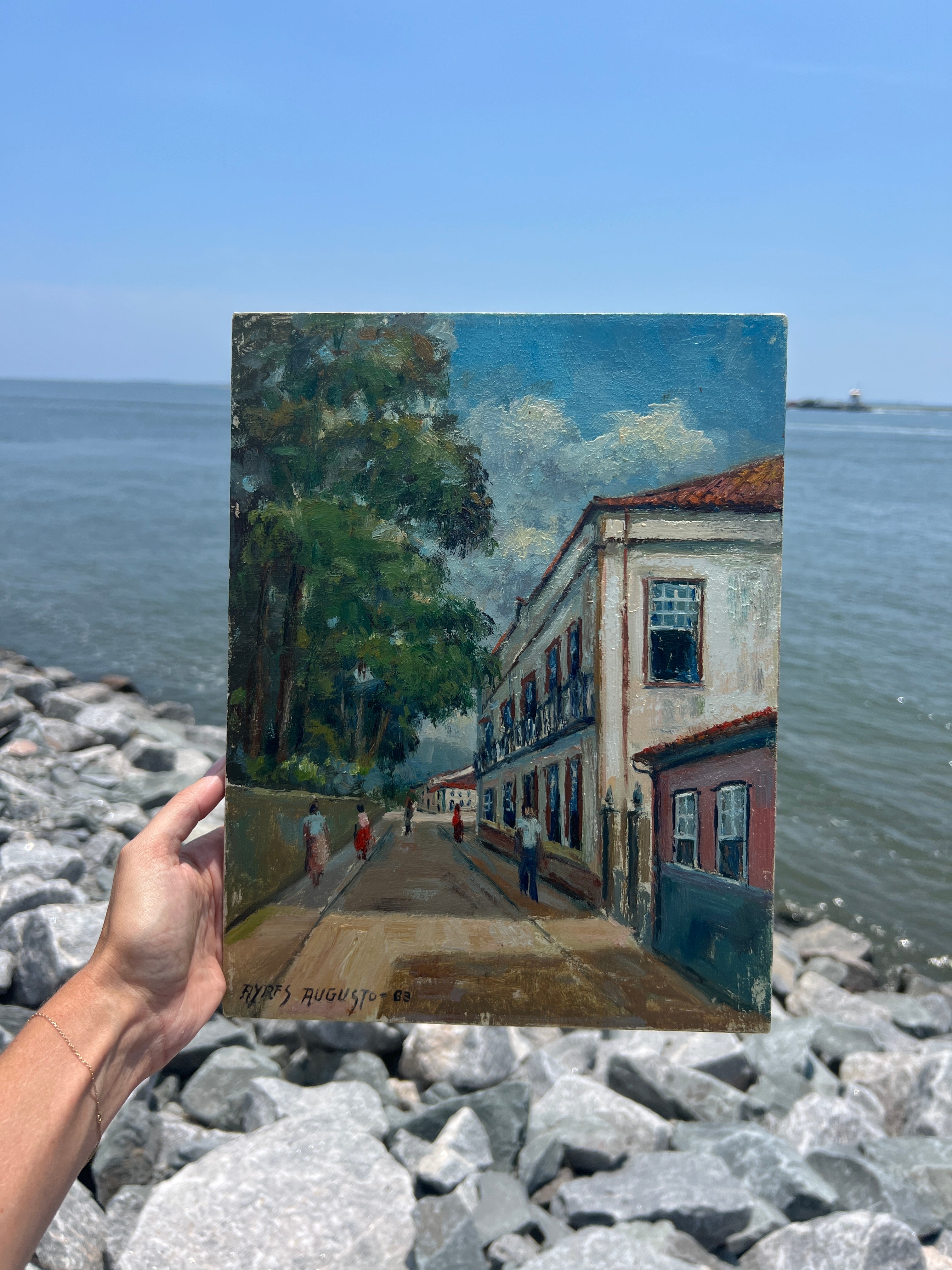 Old town painting