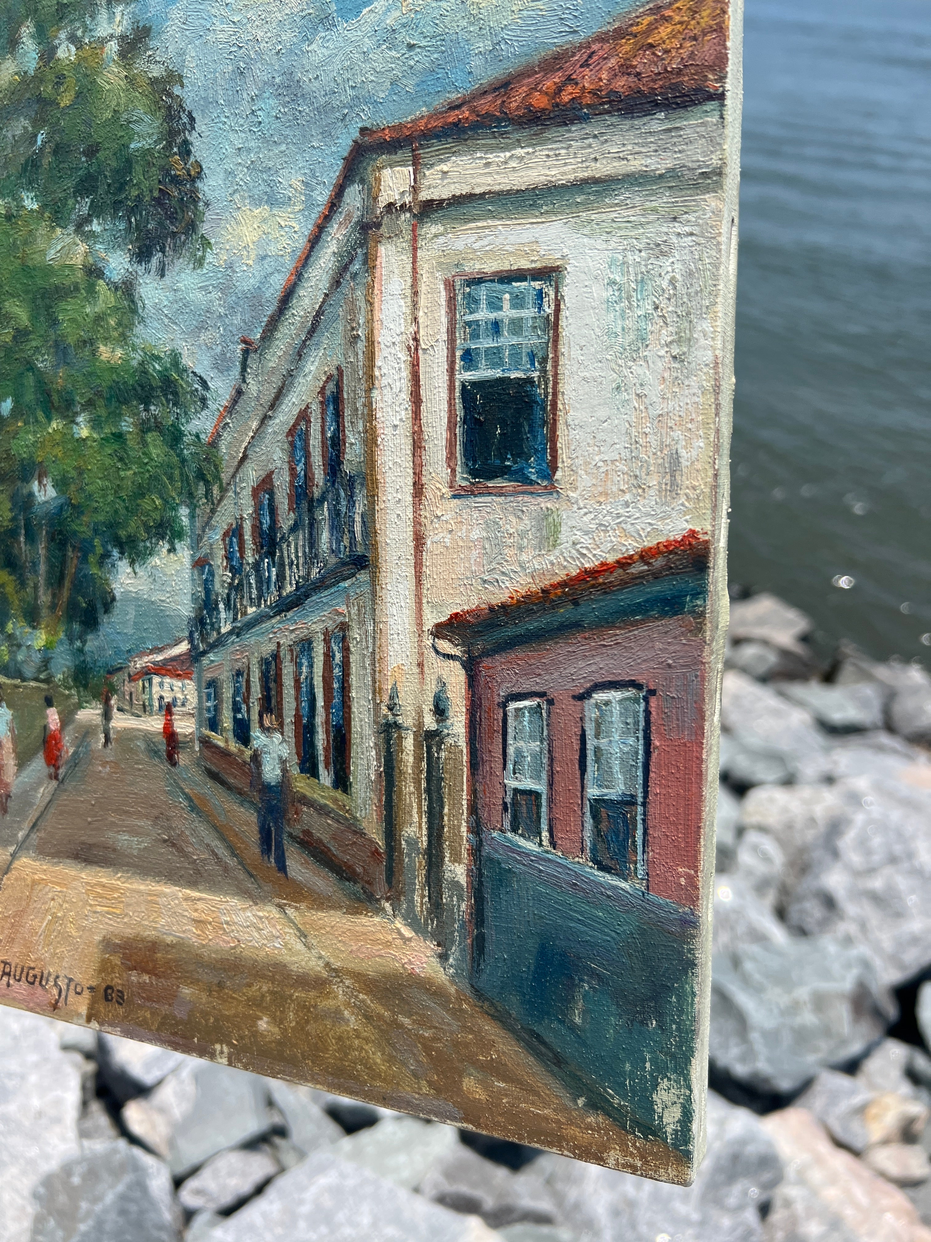 Old town painting