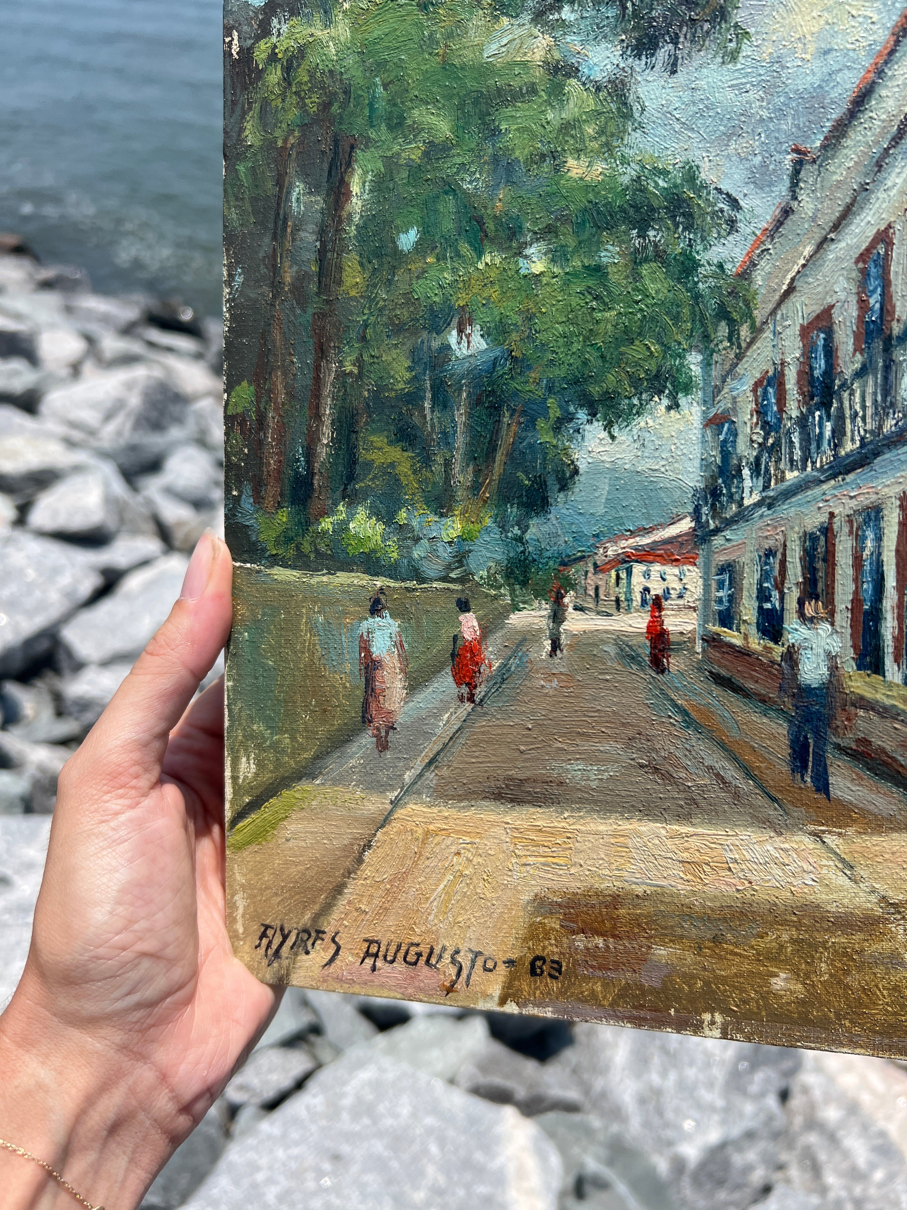 Old town painting